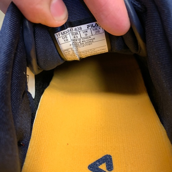 Mens Fila Original Fitness Retro Red Yello Sneaker - Picture 2 of 3